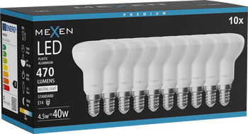 Mexen Nova 10x LED Bulb E14, R50, 4.5W, Neutral - 4000K, 470 lm - L103-E14-0540-01x10