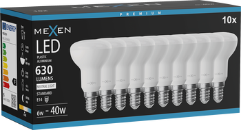 Mexen Nova 10x LED Bulb E14, R50, 6W, Neutral - 4000K, 630 lm - L103-E14-0640-01x10