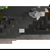 Mexen Gaspar 1.5-compartment granite sink with a drip tray 737 x 475 mm, Black/Gold metallic, siphon Black - 6507731505-75-B