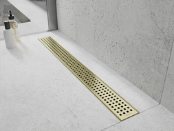 Mexen Flat M08 cover for linear drain 70 cm, brushed gold - 1A25070