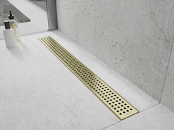 Mexen Flat M08 cover for linear drain 90 cm, brushed gold - 1A25090
