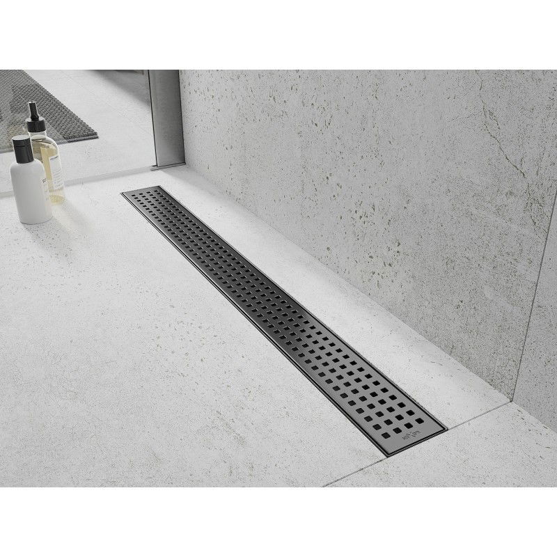 Mexen Flat M08 cover for linear drain 60 cm, gun gray brushed - 1E25060