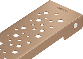Mexen Flat M12 Linear Drain Cover 100 cm, Brushed Copper - 1C21100