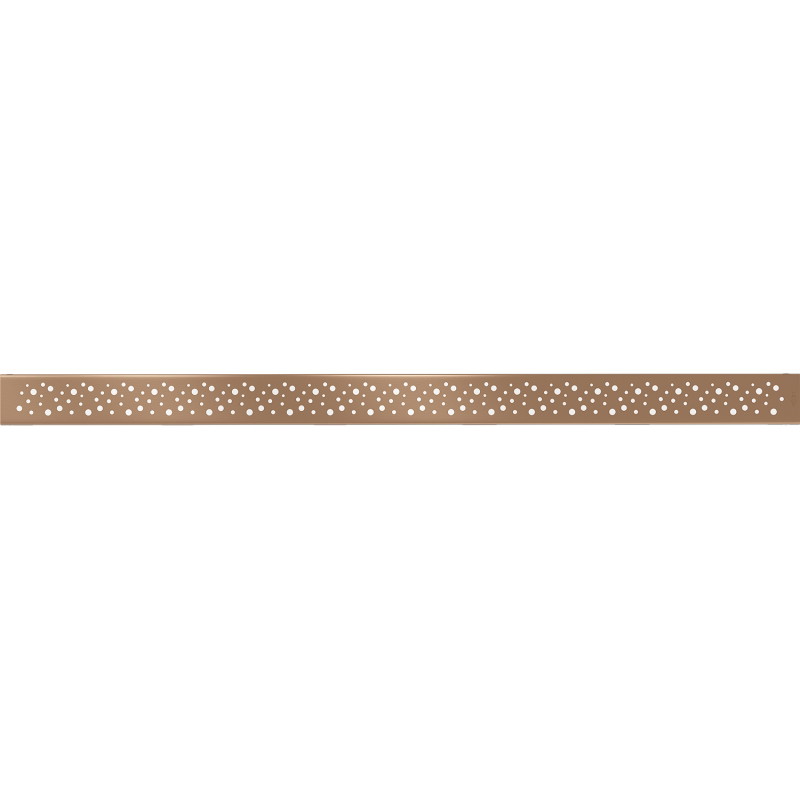 Mexen Flat M12 Linear Drain Cover 100 cm, Brushed Copper - 1C21100