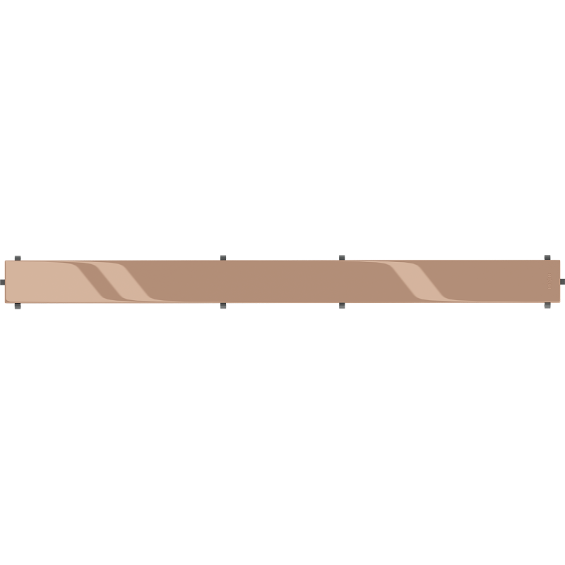 Mexen Flat M13 2-in-1 Cover for Linear Drain 60 cm, Rose Gold - 1619060