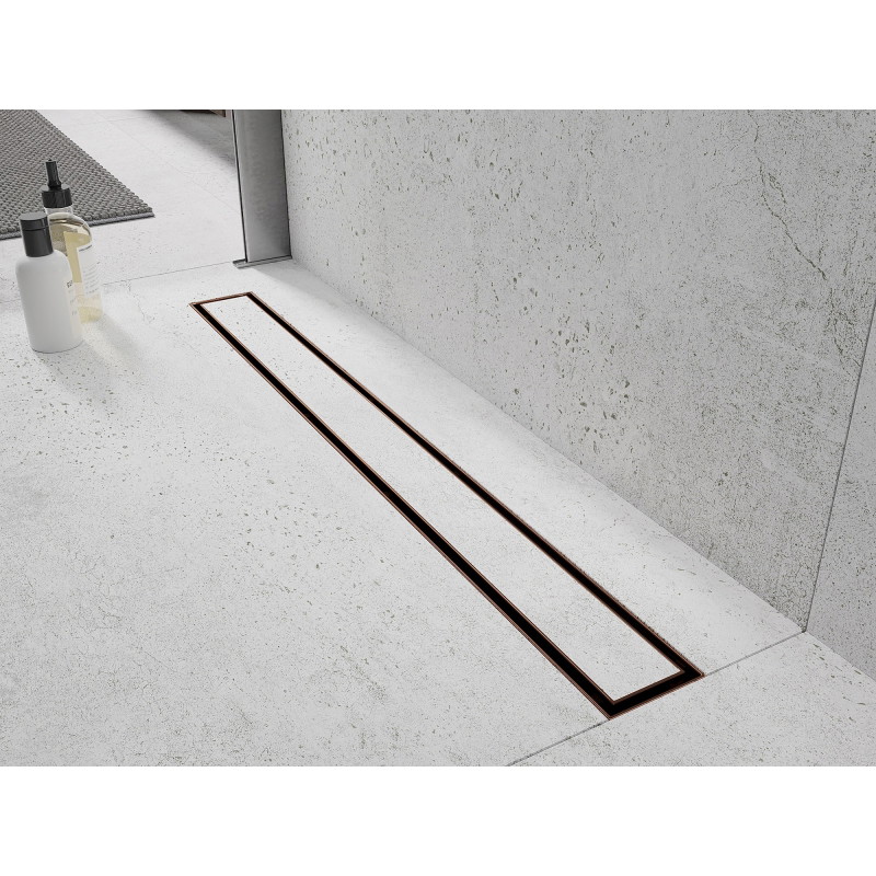 Mexen Flat M13 Cover 2-in-1 for Linear Drain 100 cm, Rose Gold - 1619100