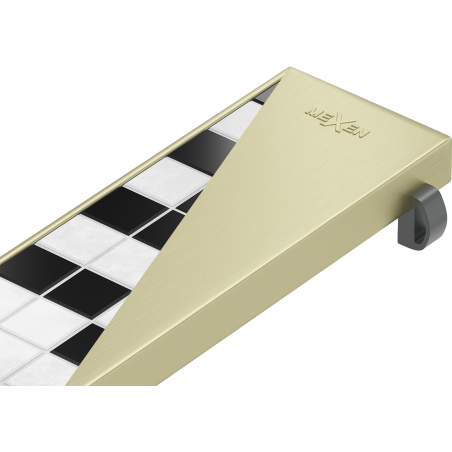 Mexen Flat M13 cover 2-in-1 for linear drain 70 cm, brushed gold - 1A19070