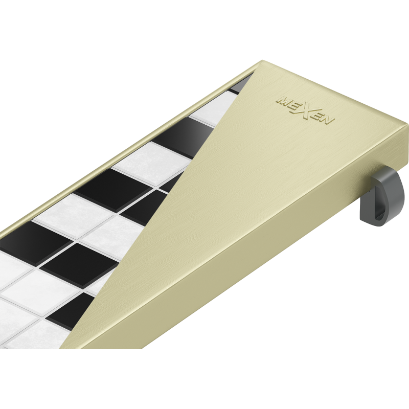 Mexen Flat M13 2-in-1 Cover for Linear Drain 80 cm, Brushed Gold - 1A19080