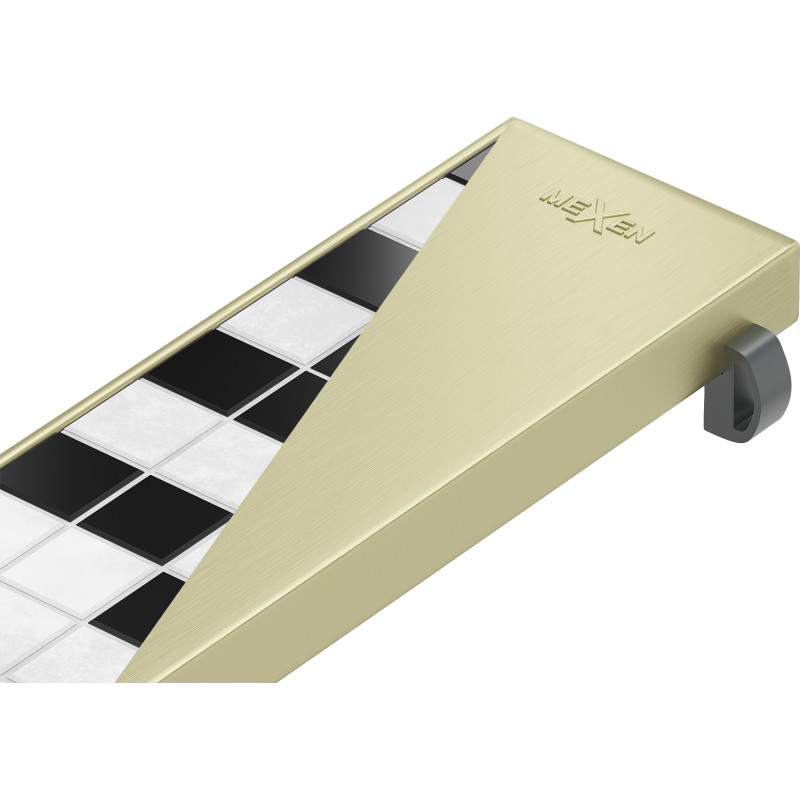 Mexen Flat M13 2-in-1 Cover for Linear Drain 90 cm, Brushed Gold - 1A19090