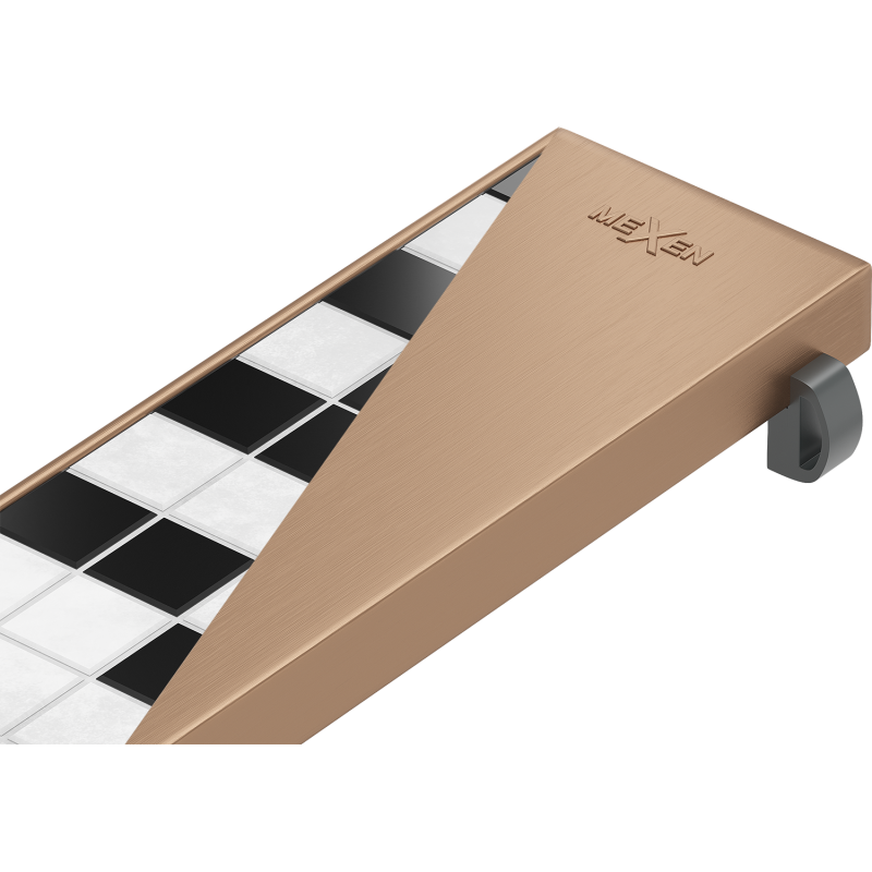 Mexen Flat M13 Cover 2-in-1 for Linear Drain 80 cm, Brushed Copper - 1C19080