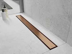 Mexen Flat M13 2-in-1 Cover for Linear Drain 80 cm, Brushed Copper - 1C19080