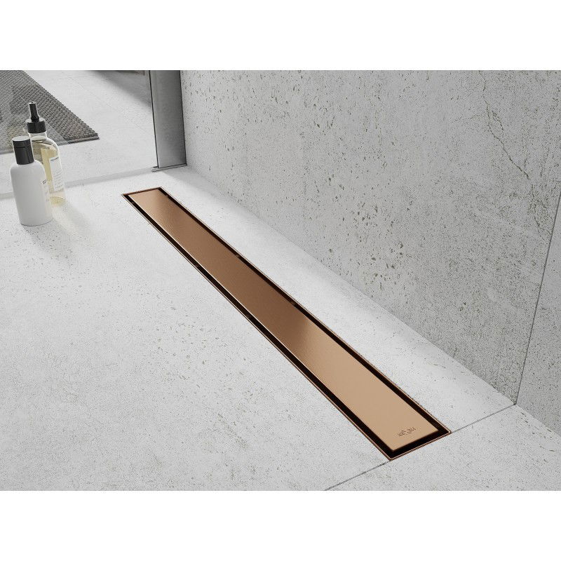 Mexen Flat M13 2-in-1 Cover for Linear Drain 100 cm, Brushed Copper - 1C19100