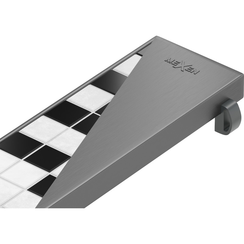 Mexen Flat M13 2-in-1 Cover for Linear Drain 60 cm, Brushed Gun Gray - 1E19060