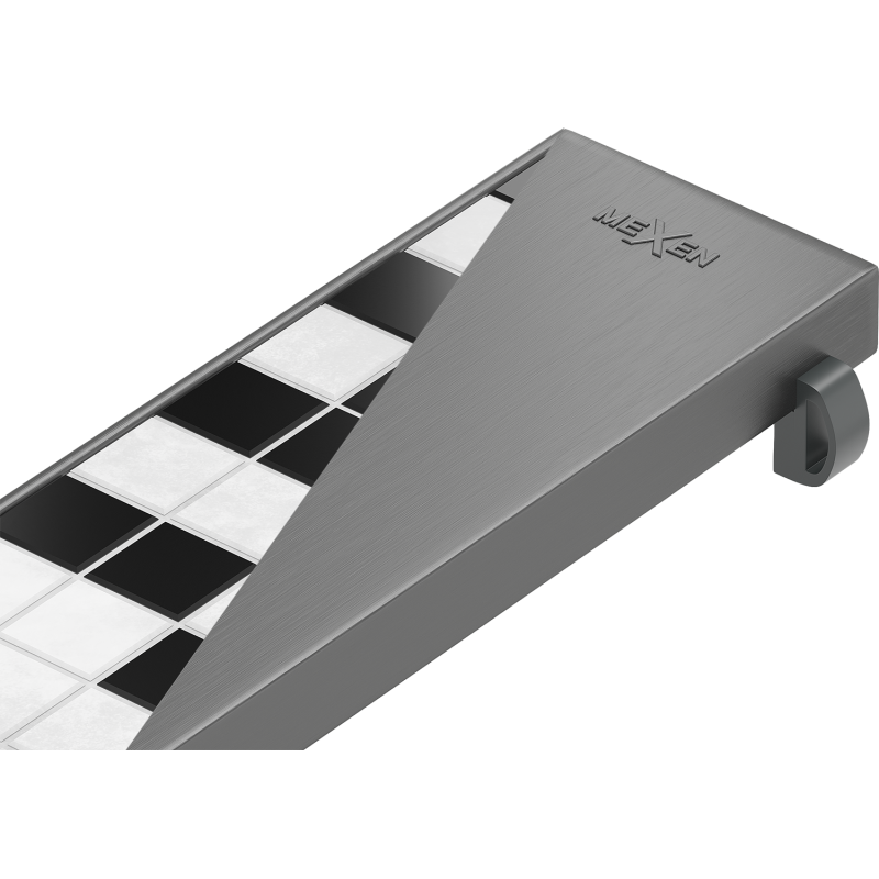 Mexen Flat M13 2-in-1 Cover for Linear Drain 70 cm, Gun Gray Brushed - 1E19070