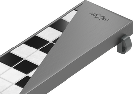 Mexen Flat M13 cover 2-in-1 for linear drain 80 cm, brushed gun gray - 1E19080