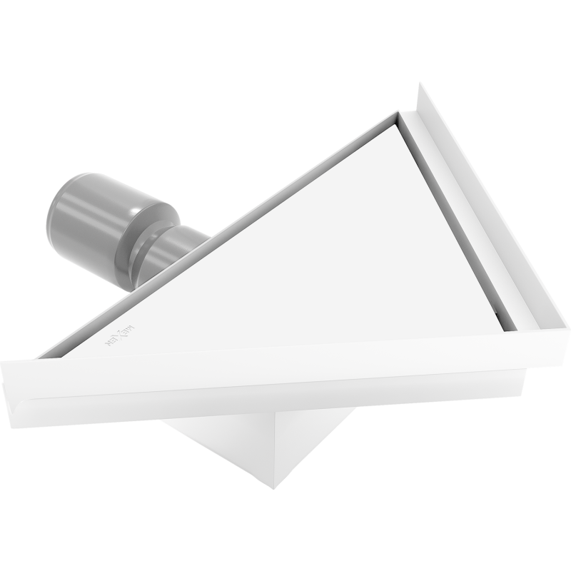 Mexen Flat-T M13 triangular floor drain 20 x 20 cm, white - 1210320