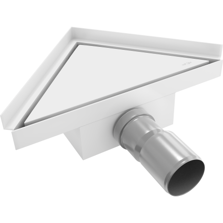 Mexen Flat-T M13 triangular floor drain 20 x 20 cm, white - 1210320