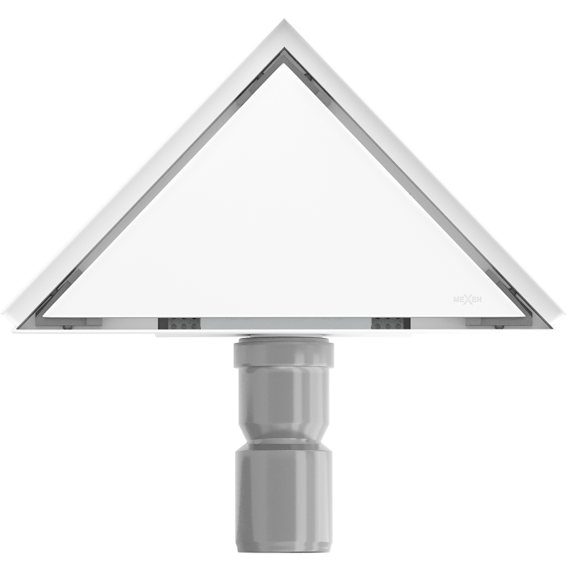 Mexen Flat-T M13 triangular floor drain 20 x 20 cm, white - 1210320