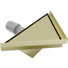 Mexen Flat-T M13 triangular floor drain 20 x 20 cm, brushed gold - 1A10320