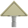 Mexen Flat-T M13 triangular floor drain 20 x 20 cm, brushed gold - 1A10320