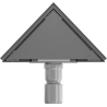 Mexen Flat-T M13 triangular floor drain 20 x 20 cm, gun gray brushed - 1E10320