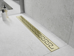 Mexen Flat M15 Grate Cover for Linear Drain 50 cm, Brushed Gold - 1A24050