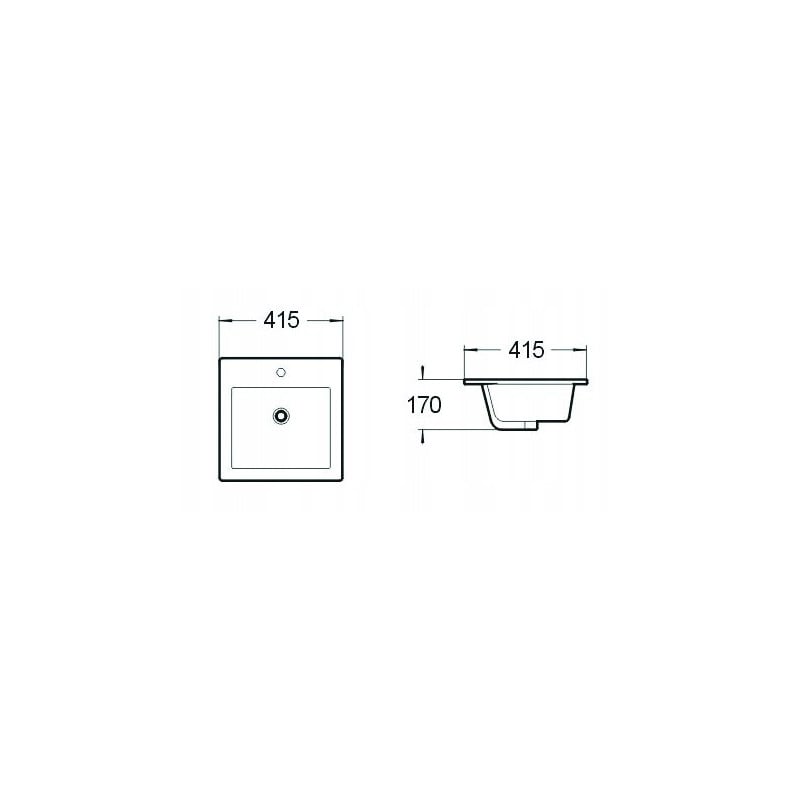 Mexen Stella recessed washbasin 41 x 41 cm, white - 25454100
