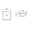 Mexen Stella countertop washbasin 41 x 41 cm, white - 25454100