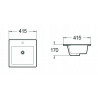 Mexen Stella recessed washbasin 41 x 41 cm, white - 25454100