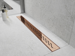 Mexen Flat M18 linear drain cover 60 cm, rose gold - 1623060