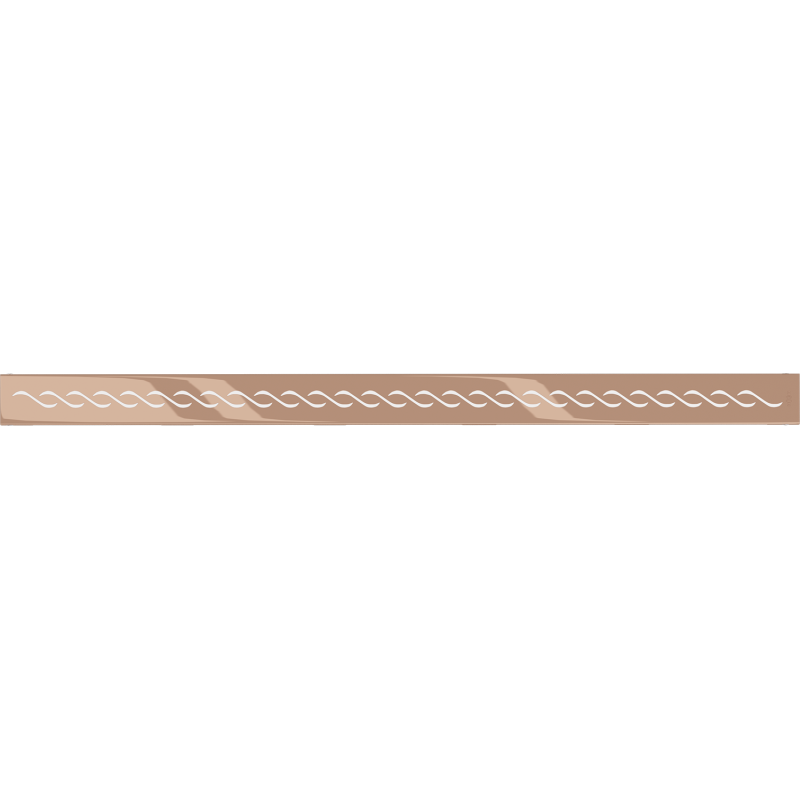 Mexen Flat M18 Cover for Linear Drain 90 cm, Rose Gold - 1623090