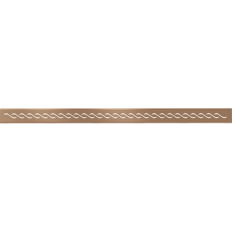 Mexen Flat M18 Linear Drain Cover 80 cm, Brushed Copper - 1C23080