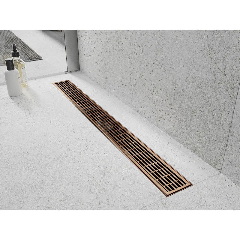 Mexen Flat M33 cover for linear drain 90 cm, brushed copper - 1C33090