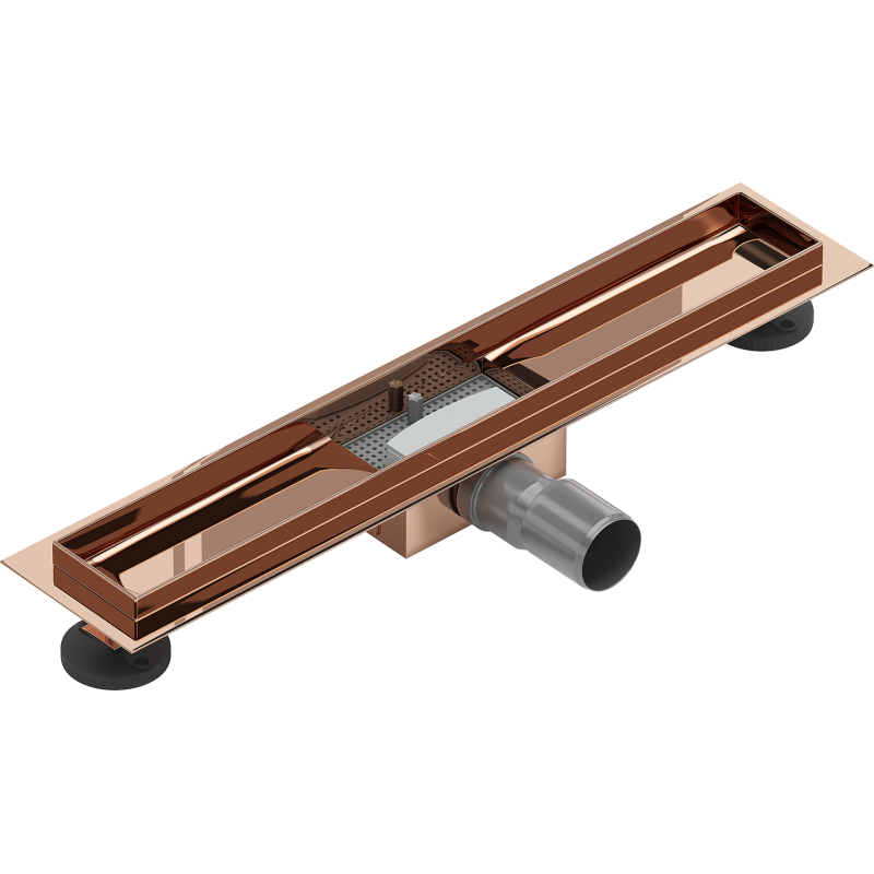 Mexen Flat linear drain body 60 cm, rose gold - 1615060