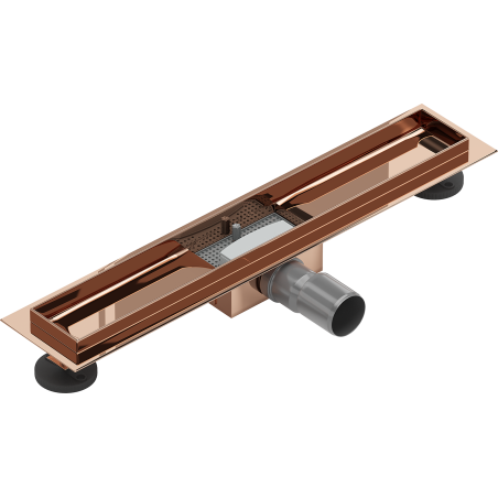 Mexen Flat linear drain body 60 cm, rose gold - 1615060