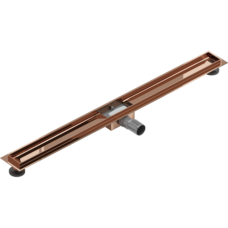 Mexen Flat linear drain body 90 cm, rose gold - 1615090