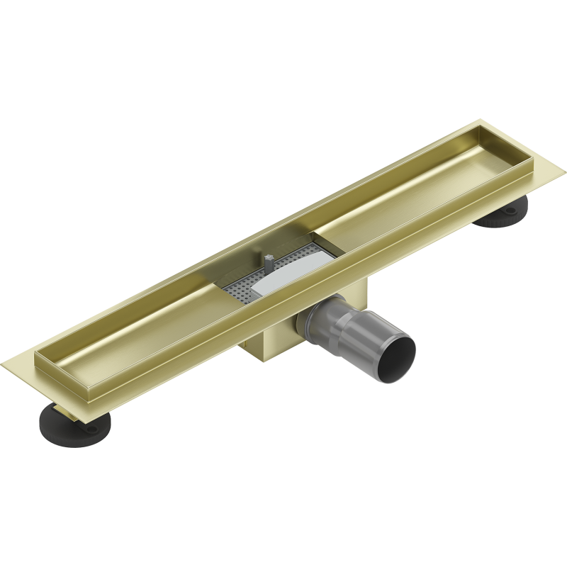 Mexen Flat linear drain body 50 cm, brushed gold - 1A15050