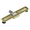 Mexen Flat linear drain body 50 cm, brushed gold - 1A15050