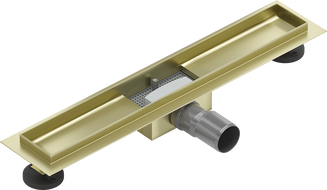 Mexen Flat linear drain body 60 cm, brushed gold - 1A15060