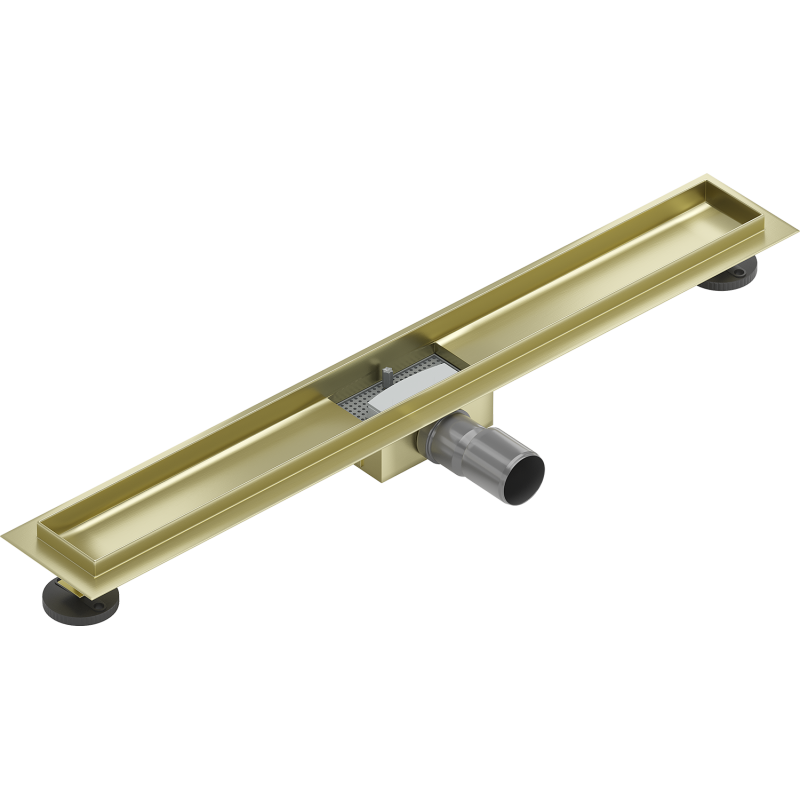 Mexen Flat linear drain body 70 cm, brushed gold - 1A15070
