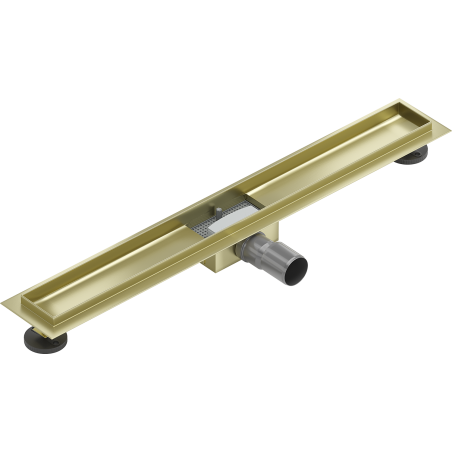 Mexen Flat linear drain body 70 cm, brushed gold - 1A15070