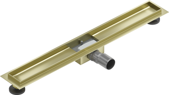 Mexen Flat linear drain body 70 cm, brushed gold - 1A15070