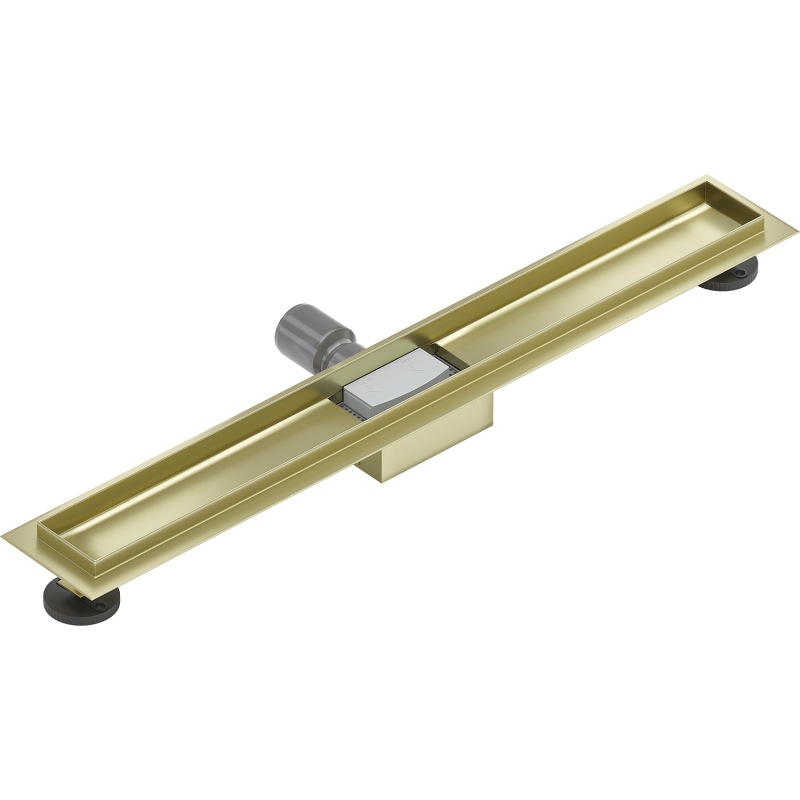 Mexen Flat linear drain body 70 cm, brushed gold - 1A15070