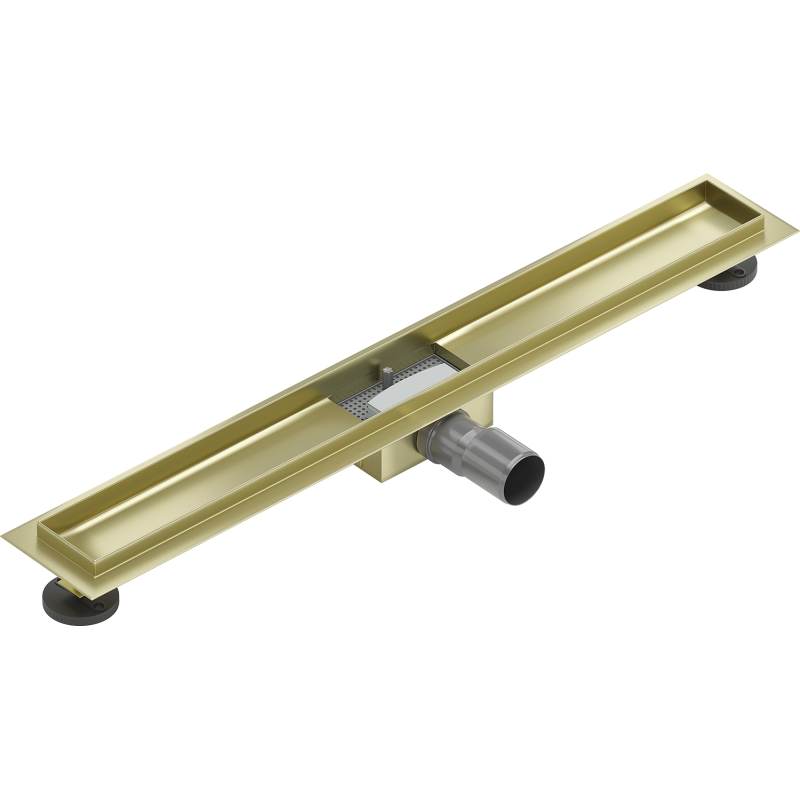 Mexen Flat linear drain body 80 cm, brushed gold - 1A15080