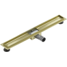 Mexen Flat linear drain body 80 cm, brushed gold - 1A15080