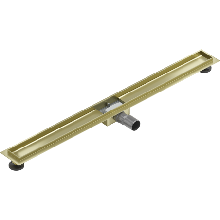 Mexen Flat linear drain body 100 cm, brushed gold - 1A15100