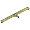 Mexen Flat linear drain body 100 cm, brushed gold - 1A15100