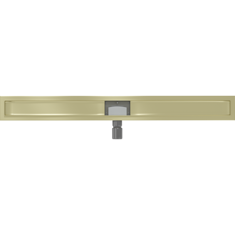 Mexen Flat linear drain body 100 cm, brushed gold - 1A15100