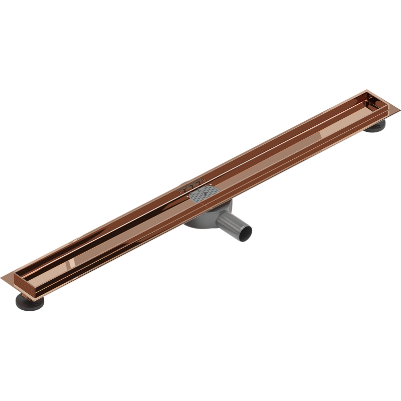Mexen Flat 360° rotary linear drain body 80 cm, rose gold - 1640080