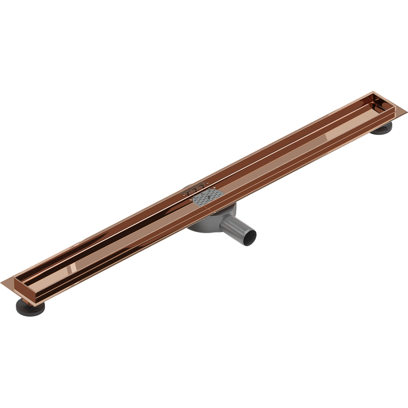 Mexen Flat 360° rotary linear drain body 80 cm, rose gold - 1640090